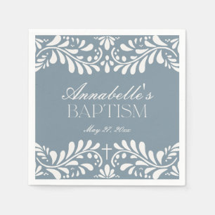 Serviette En Papier Carrelage bleu Dusty Talavera Fiesta Boy Baptême