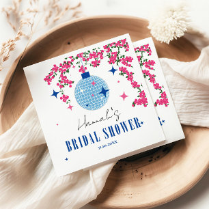 Serviette En Papier Carrelage bleu Santorin Mariée à thème grec/espagn