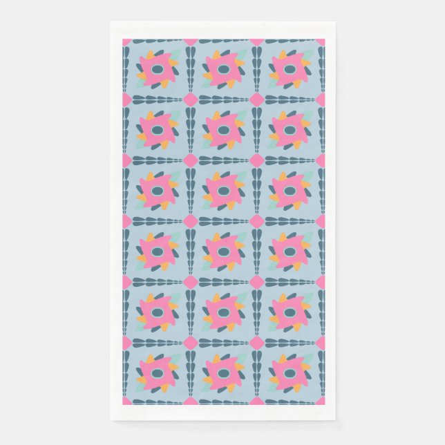 Serviette En Papier Carrelage décoratif coloré (Devant)