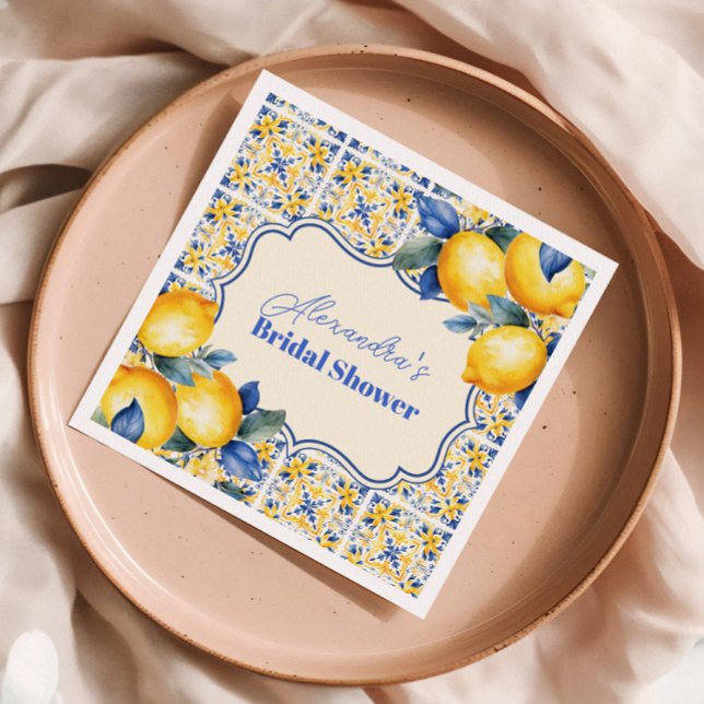 Serviette En Papier Carrelage italien méditerranéen & Fête des mariées (Créateur téléchargé)
