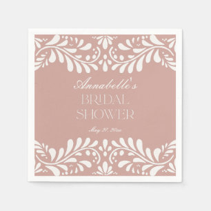 Serviette En Papier Carrelage Talavera Rose Fête Espagnole Réception d