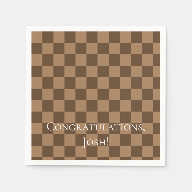 Serviette En Papier Carrés au chocolat doux (Devant)