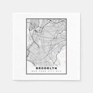 Serviette En Papier Carte Brooklyn