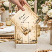 Carte de navigation antique pour anniversaire