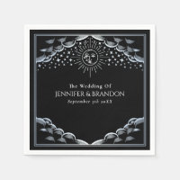 Carte de tarot Mariage Soleil et Lune Argent