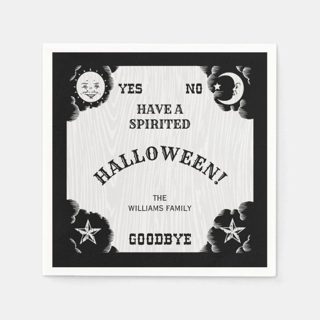 Serviette En Papier Carte d'esprit Halloween Papier Napkin (Devant)