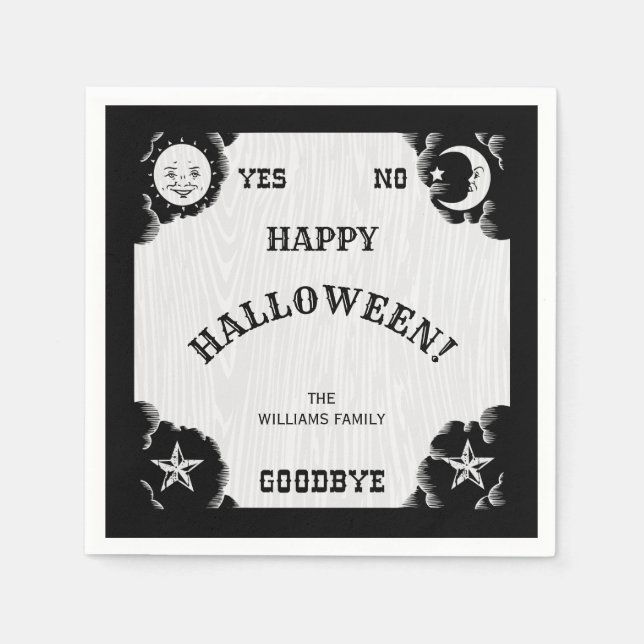Serviette En Papier Carte d'esprit Halloween Papier Napkin (Devant)