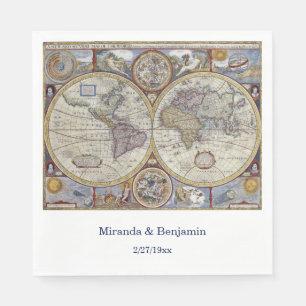 Serviette En Papier Carte du monde antique #3