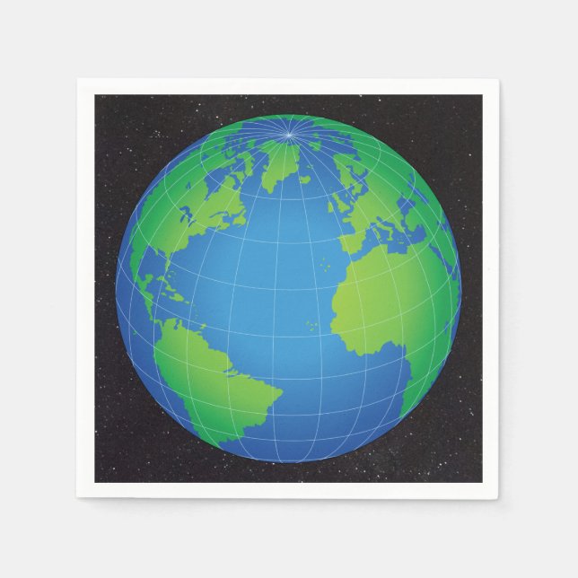 Serviette En Papier Carte du monde Starry Sky (Devant)