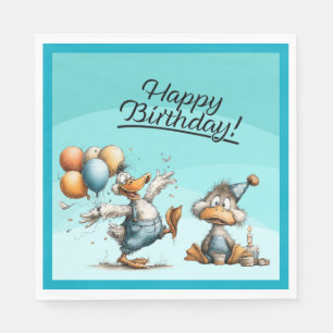 Serviette En Papier Cartographie de canard Plaques papier d'anniversai