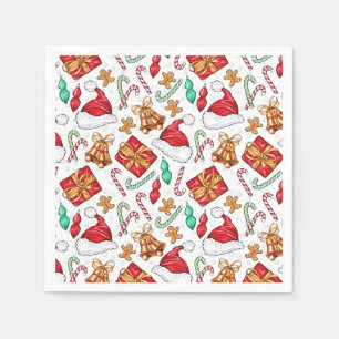 Serviette En Papier Cartographie Motif de Noël serviettes
