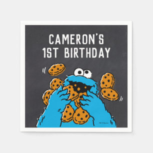 Serviette En Papier Carton d'Anniversaire du Monstre-Cookies