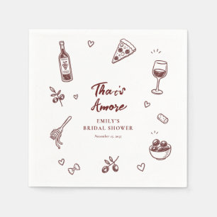 Serviette En Papier Carton d'invitation de douche de mariée That's Amo