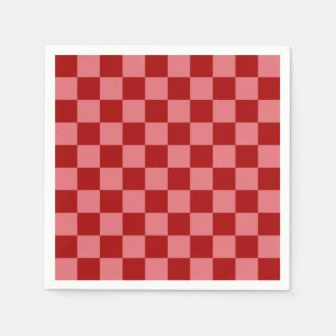 Serviette En Papier Carton rouge et rose bonbon