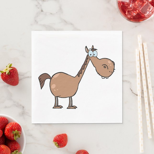 Serviette En Papier Cartoon Cheval Papier Napkins (Créateur téléchargé)
