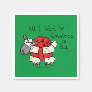 Serviette En Papier Cartoon mignon mouton de Noël