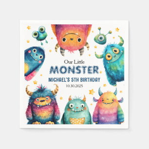 Serviette En Papier Cartoon Petit Monstre mignon Fête d'anniversaire p
