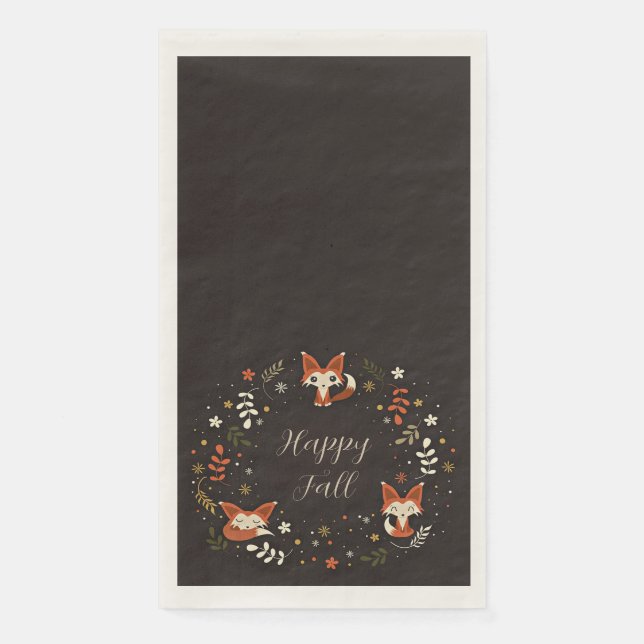 Serviette En Papier Cas Foxes with customizable text (Devant)