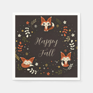 Serviette En Papier Cas Foxes with customizable text