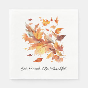Serviette En Papier Cascade de feuilles d'érable de la brise automnale