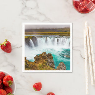 Serviette En Papier Cascade de Godafoss, Islande