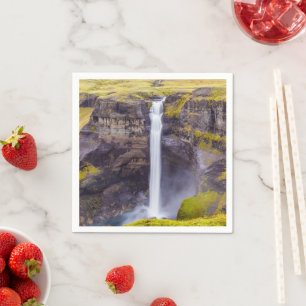 Serviette En Papier Cascade de Haifoss, Islande