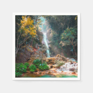 Serviette En Papier Cascade Pittoresque du Imaginaire naturel
