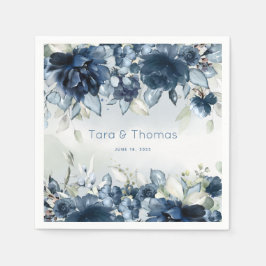 Serviette En Papier Cascading Rose Cocktail Mariage serviettes