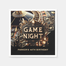 Serviette En Papier Casino Game Night Custom