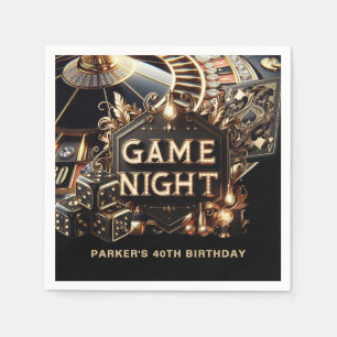 Serviette En Papier Casino Game Night Custom