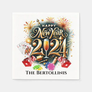 Serviette En Papier Casino Jouer Bonne Année