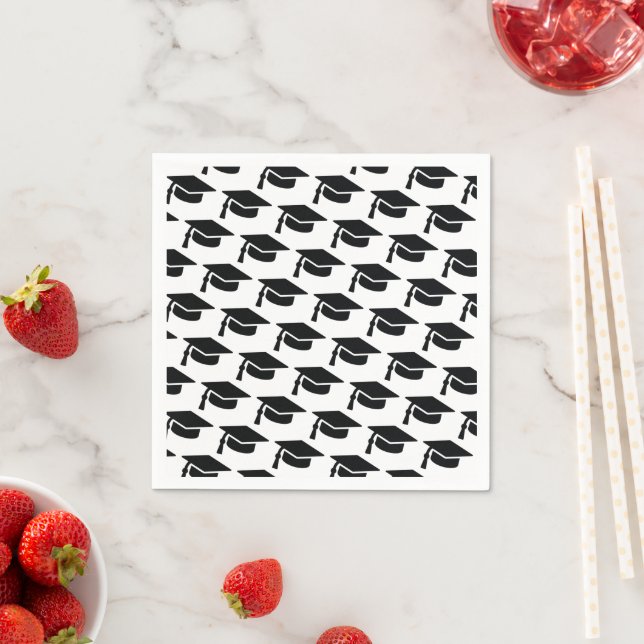 Serviette En Papier Casquette de baseball noir (En situation)