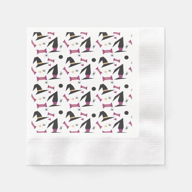 Serviette En Papier Casquette de la fête d'Halloween Candy Spiders (Devant)