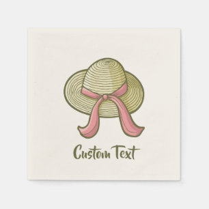 Serviette En Papier Casquette de paille jaune