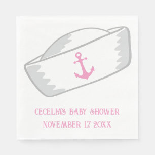 Serviette En Papier Casquette de voile fille Baby shower nautique