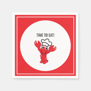Serviette En Papier Casquette du chef cuisinier de homard rouge