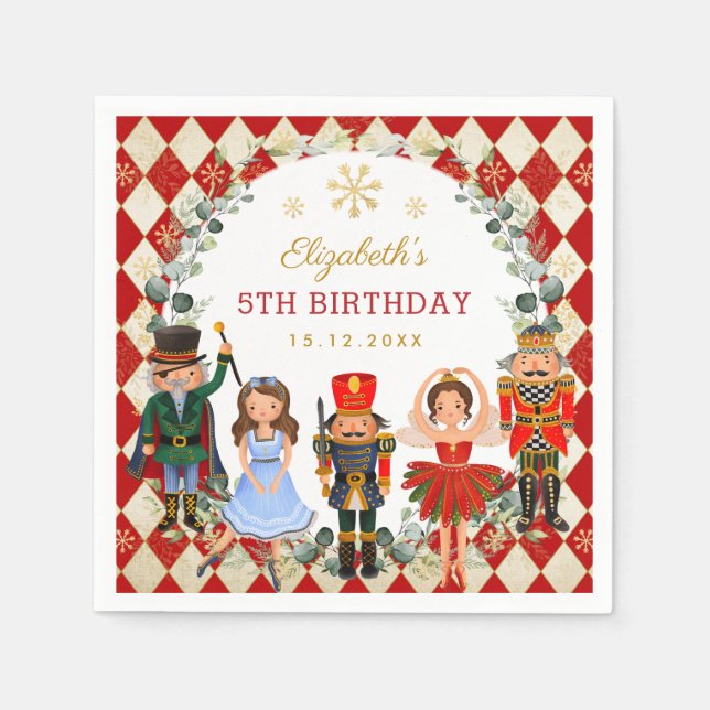 Serviette En Papier Casse-noisette magique Noël Fête bébé Anniversaire (Devant)