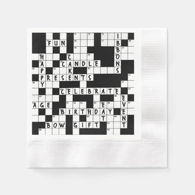 Serviette En Papier casse-tête fête d'anniversaire (Devant)