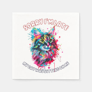 Serviette En Papier Cat
