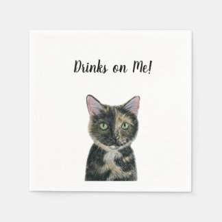 Serviette En Papier Cat Cocktail Napkins