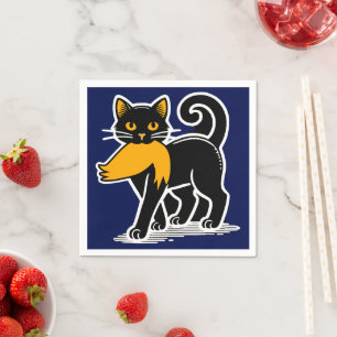 Serviette En Papier Cat Ladies Kamala   Harris Walz 2024 Bleu