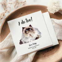 Cat Mariage Cocktail Napkins