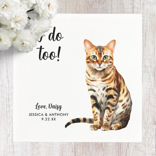 Serviette En Papier Cat Mariage Cocktail Napkins (Créateur téléchargé)