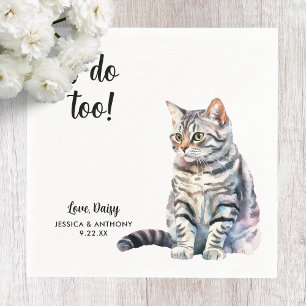 Serviette En Papier Cat Mariage Cocktail Napkins