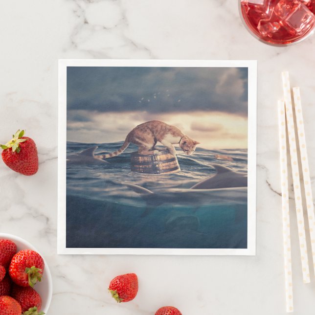 Serviette En Papier Cat Nap Dream ou cauchemar (En situation)