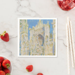 Serviette En Papier Cathédrale de Rouen, Portail, Lumière du matin de 