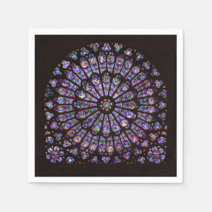 Serviette En Papier Cathédrale Notre-Dame de Paris Rose
