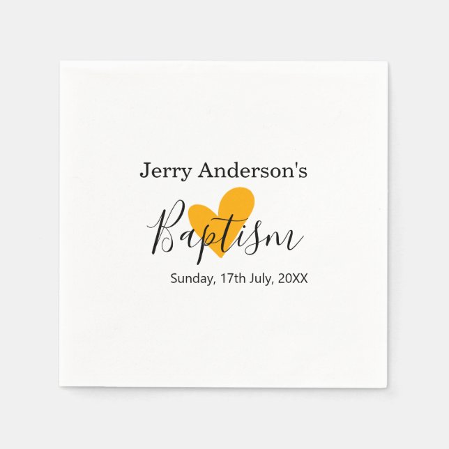 Serviette En Papier Catholic baptism kids modern simple QR minimal (Devant)