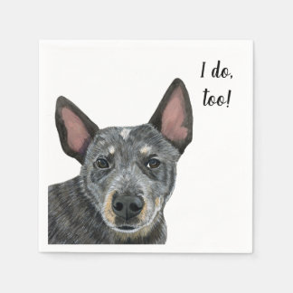 Serviette En Papier Cattle Dog Custom Cocktail Napkin