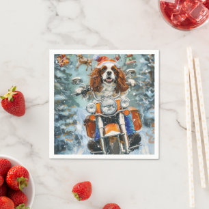 Serviette En Papier Cavalier King Charles Spaniel Noël